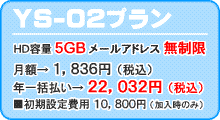 YS-02プラン HD5GB メールアドレス無制限